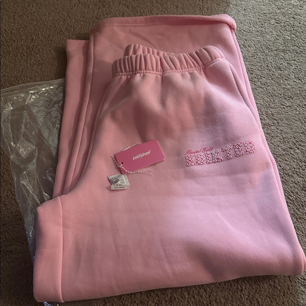 Edikted Light Pink Joggers Only
